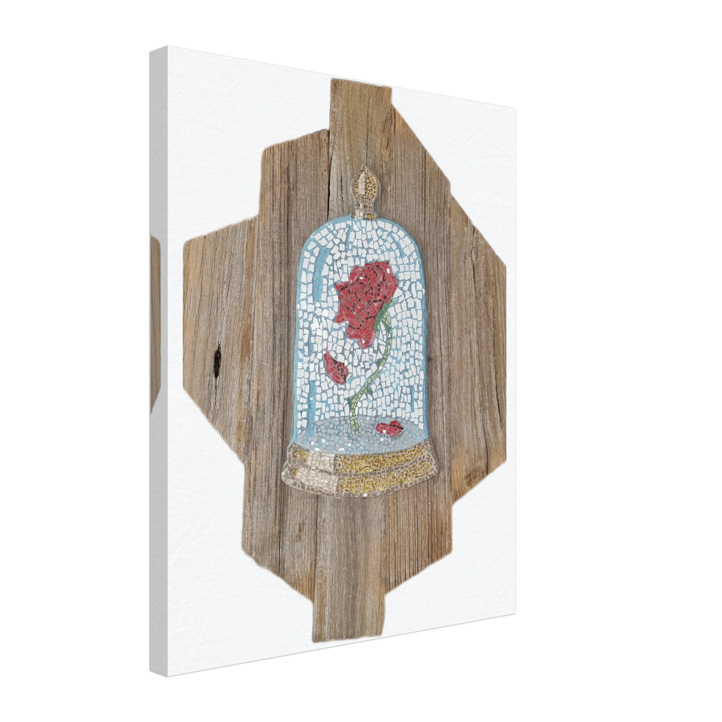 the cursed rose mosaic canvas 
