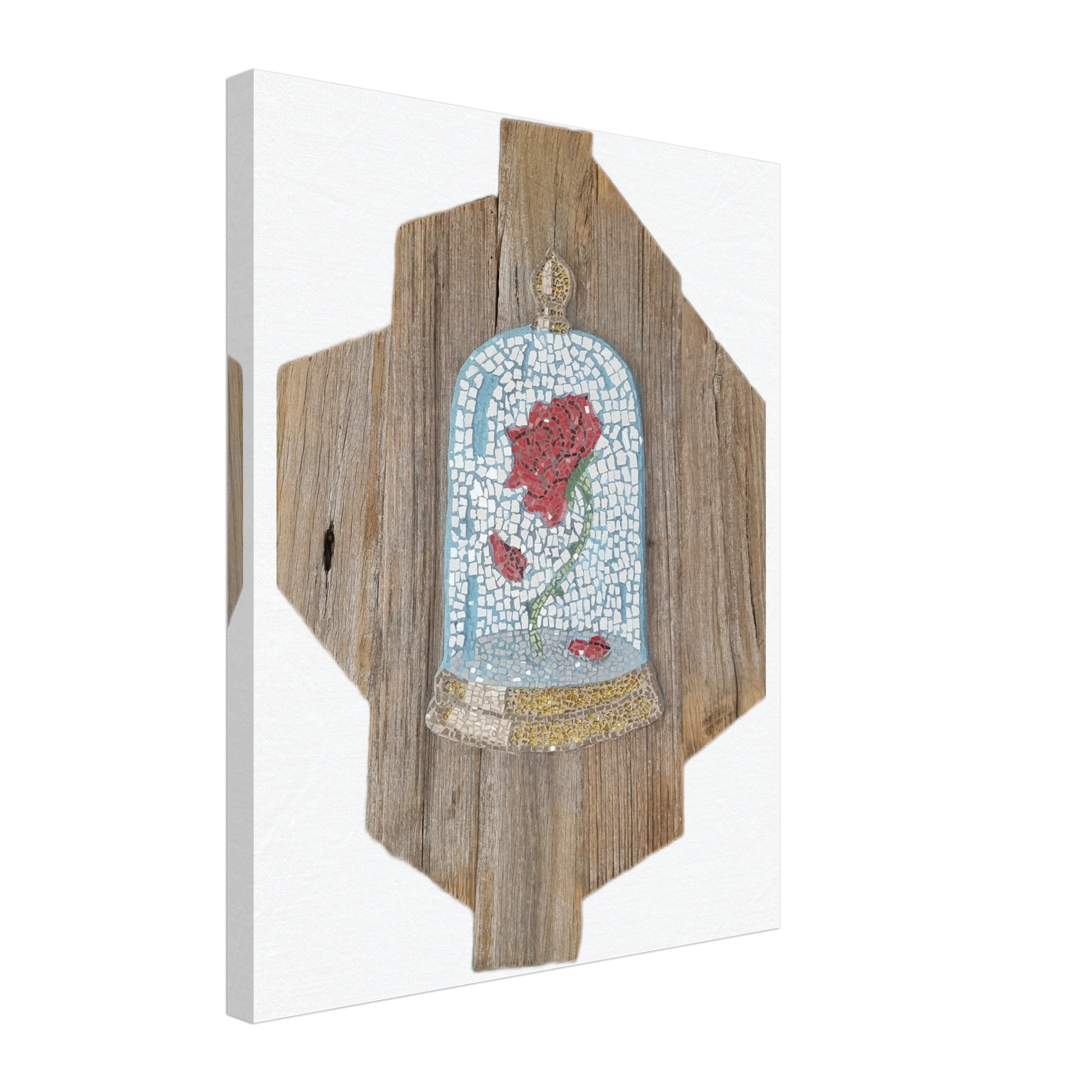 the cursed rose mosaic canvas 