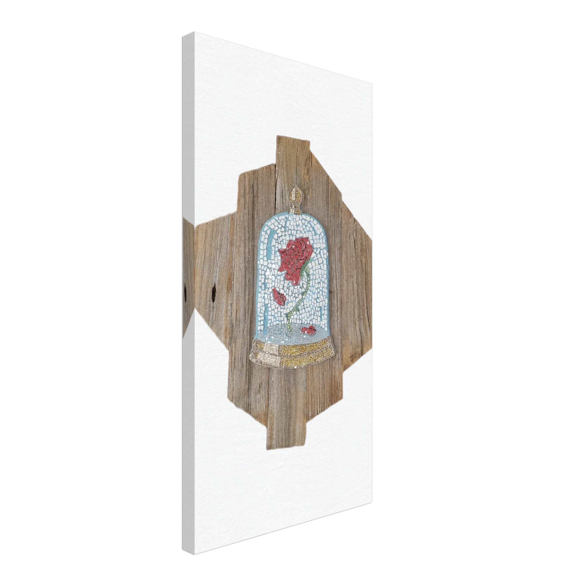 the cursed rose mosaic canvas 