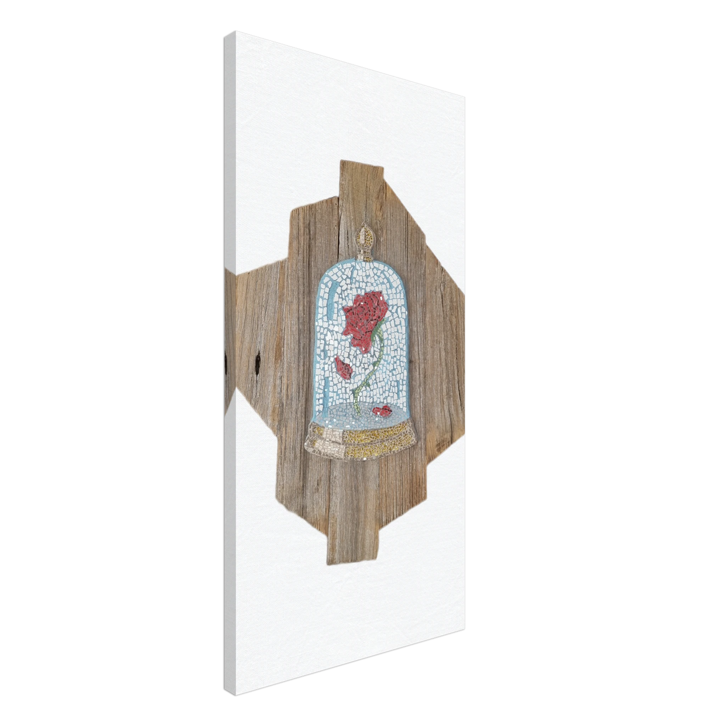 the cursed rose mosaic canvas 
