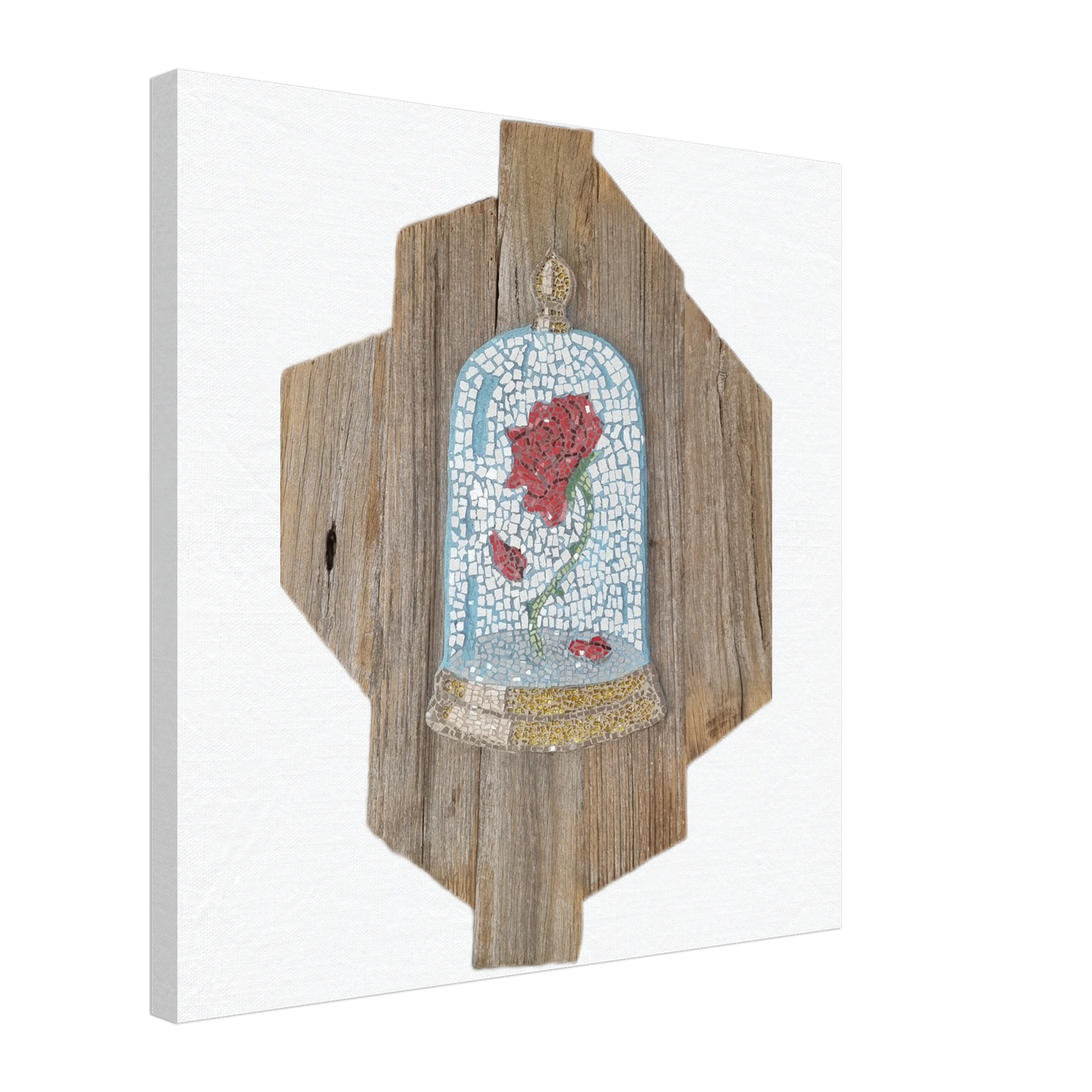 the cursed rose mosaic canvas 