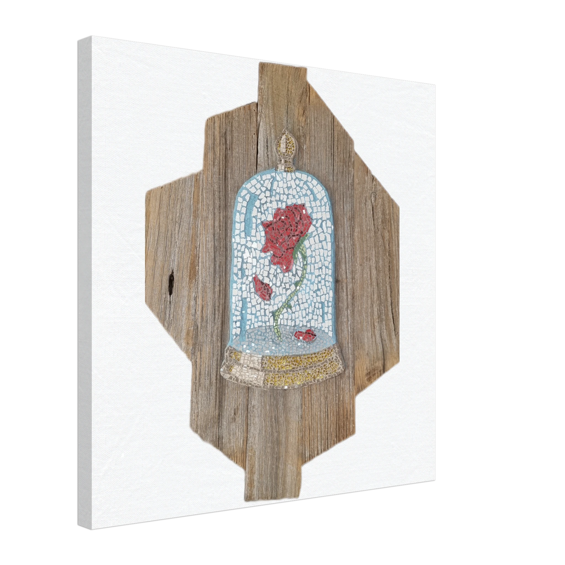 the cursed rose mosaic canvas 