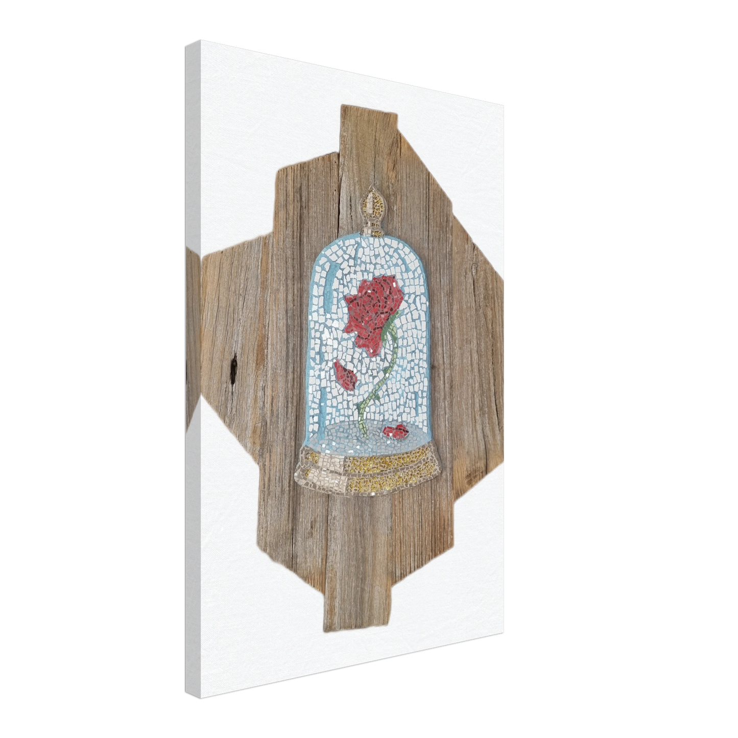 the cursed rose mosaic canvas 
