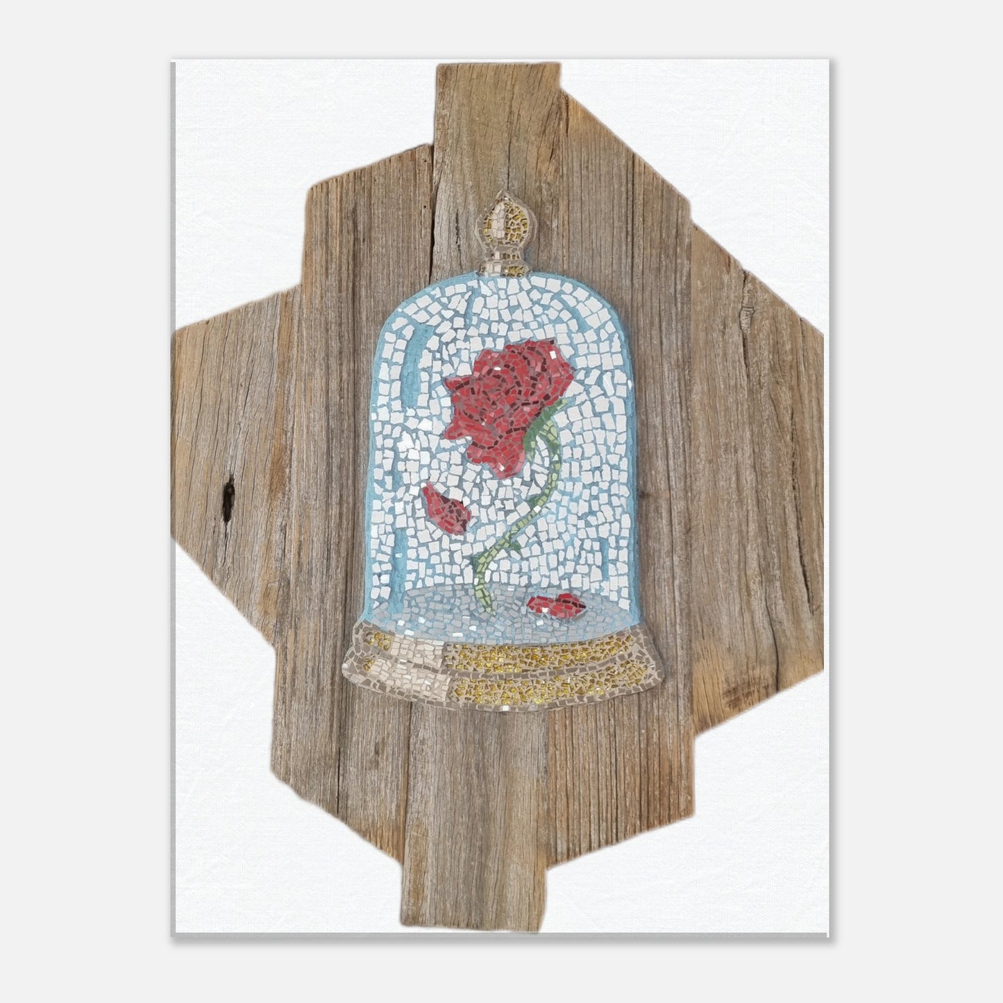 the cursed rose mosaic canvas 