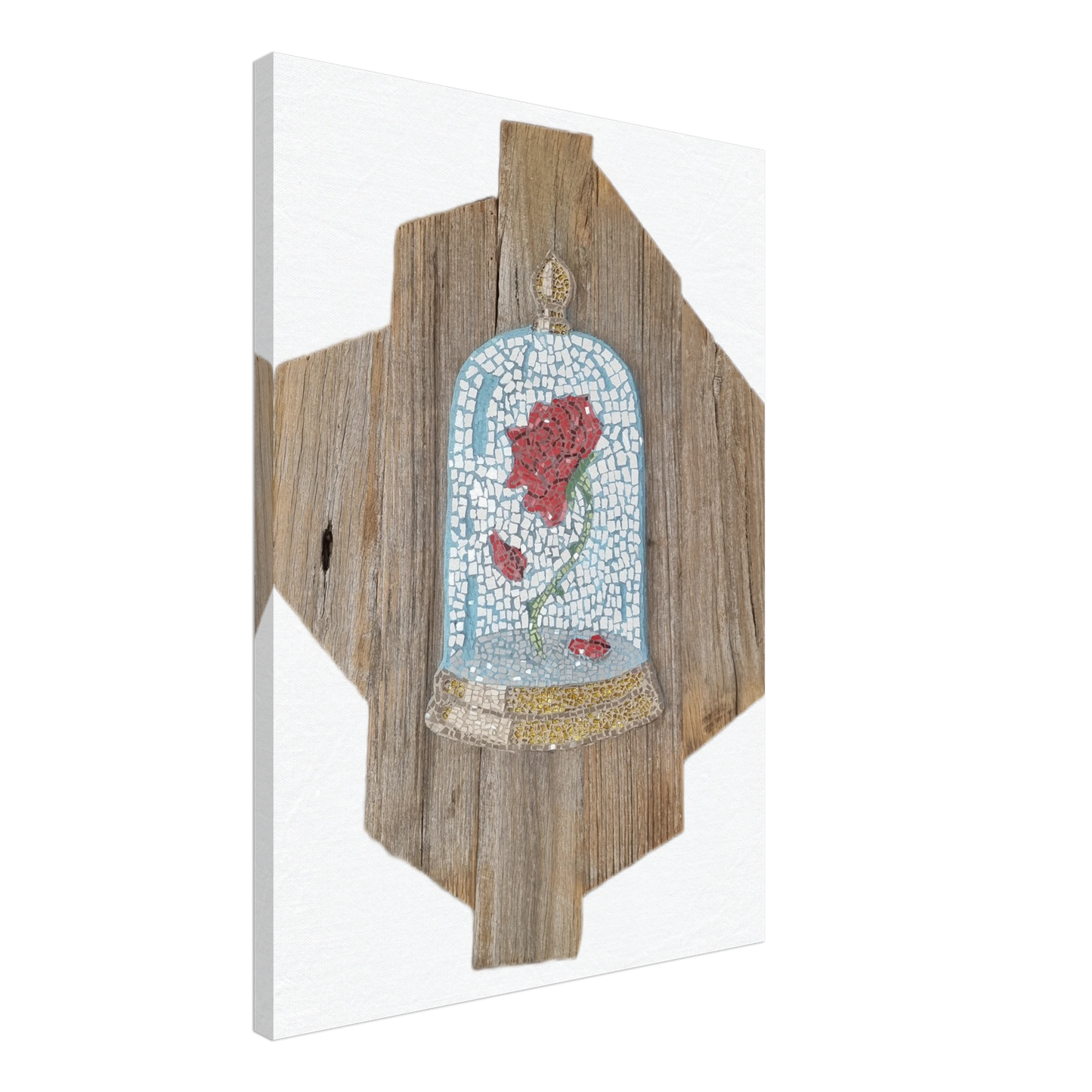 the cursed rose mosaic canvas 