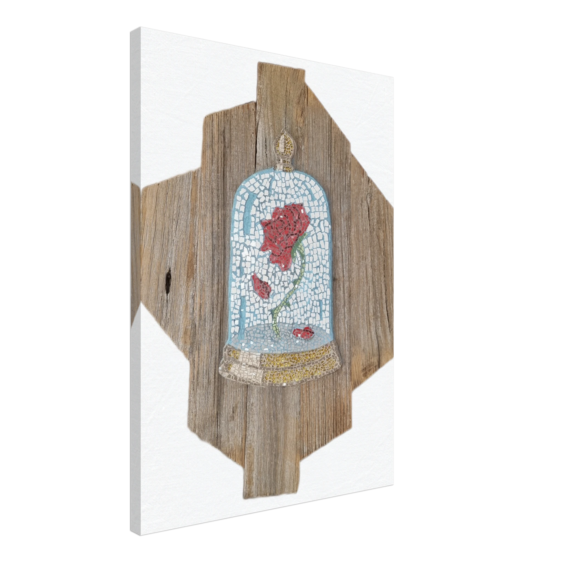 the cursed rose mosaic canvas 