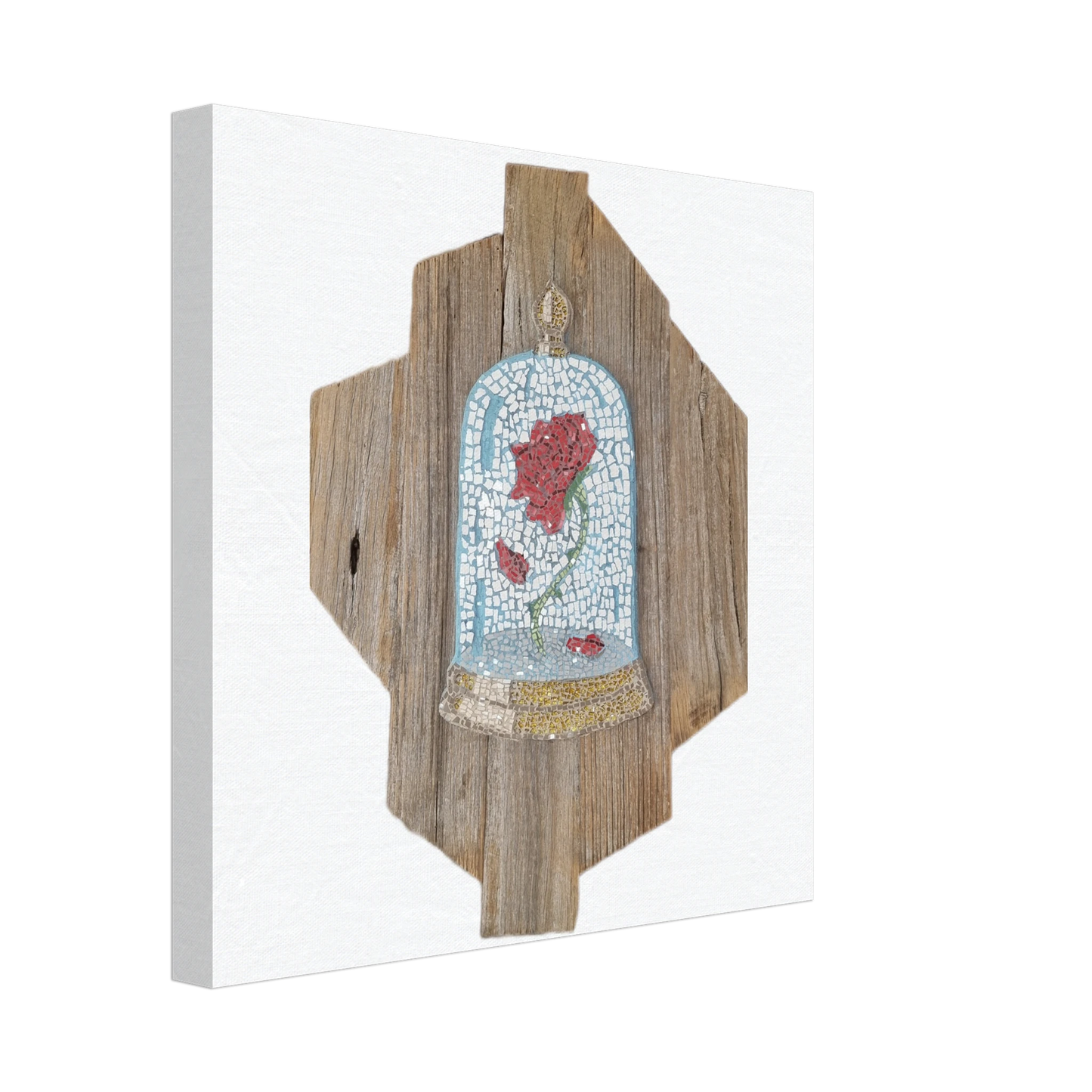 the cursed rose mosaic canvas 