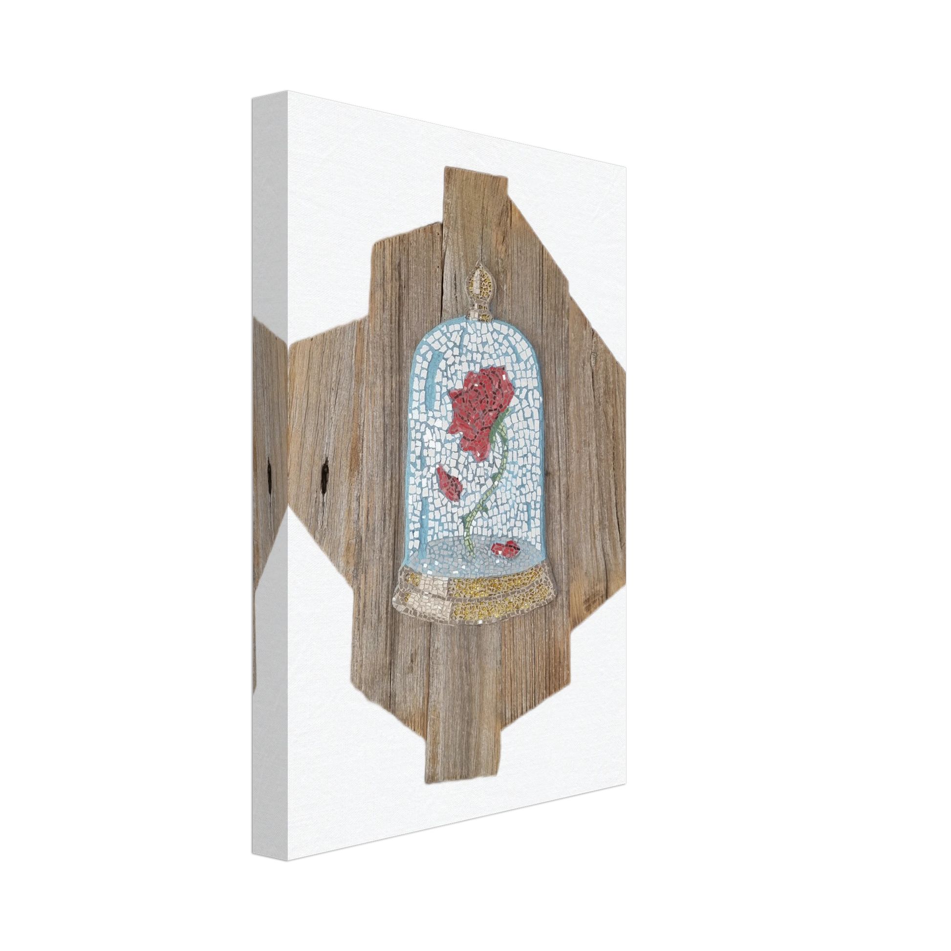 the cursed rose mosaic canvas 