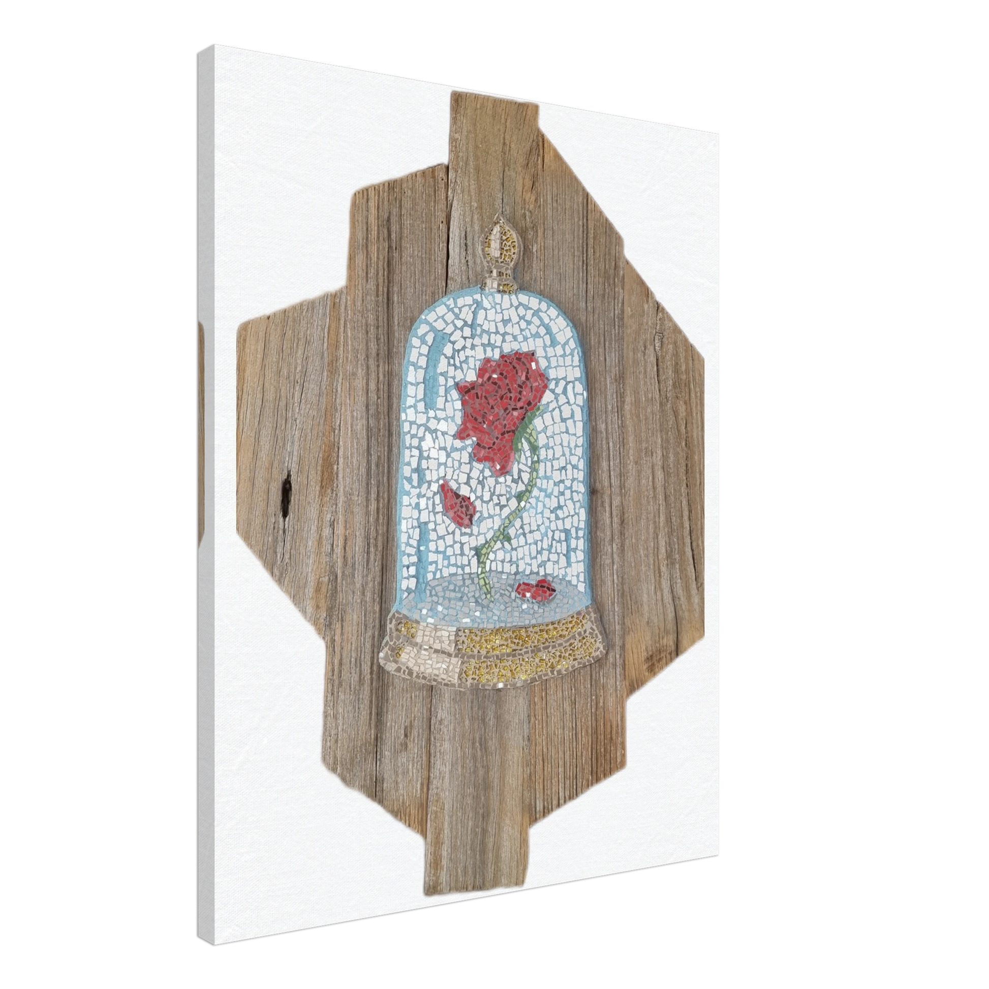 the cursed rose mosaic canvas 
