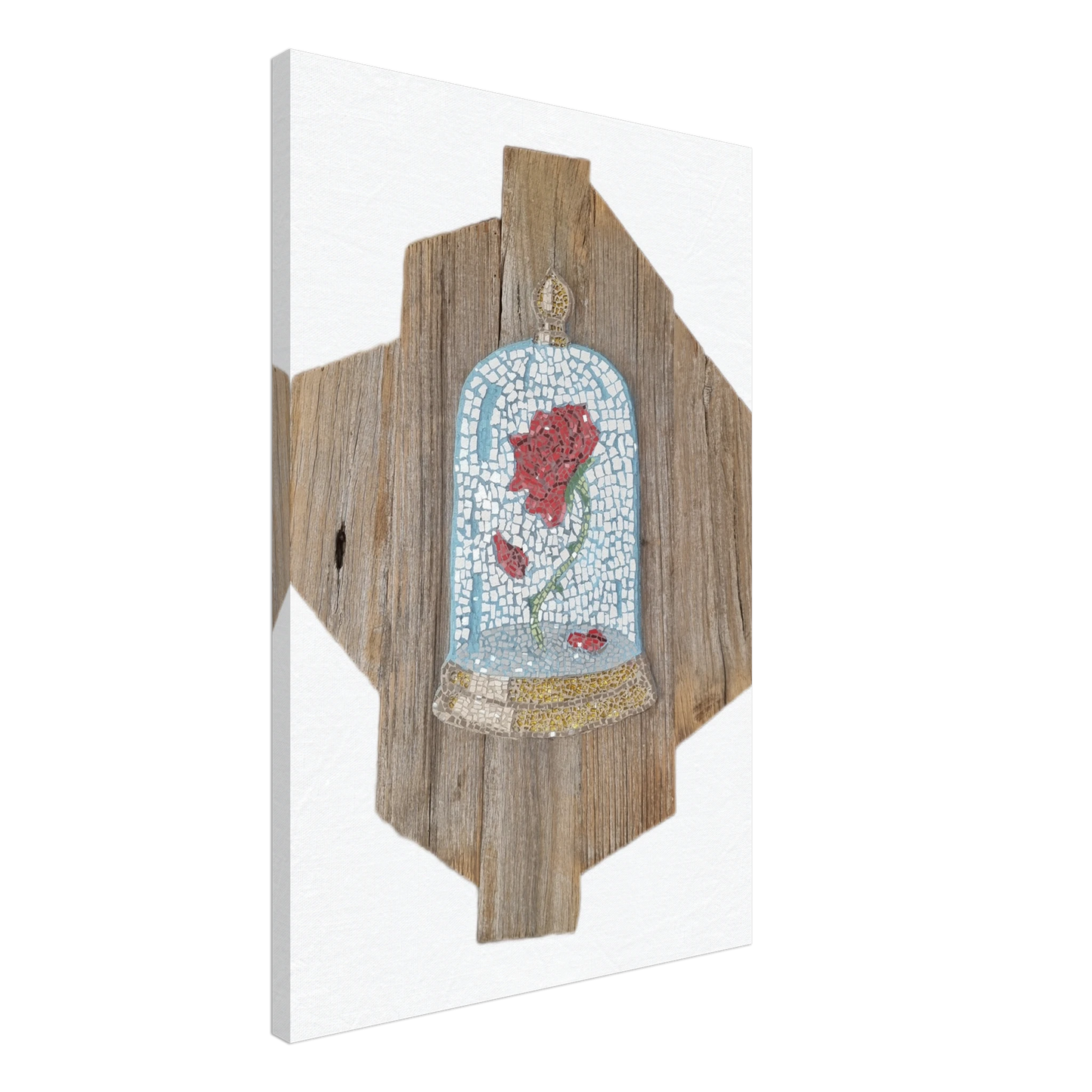 the cursed rose mosaic canvas 