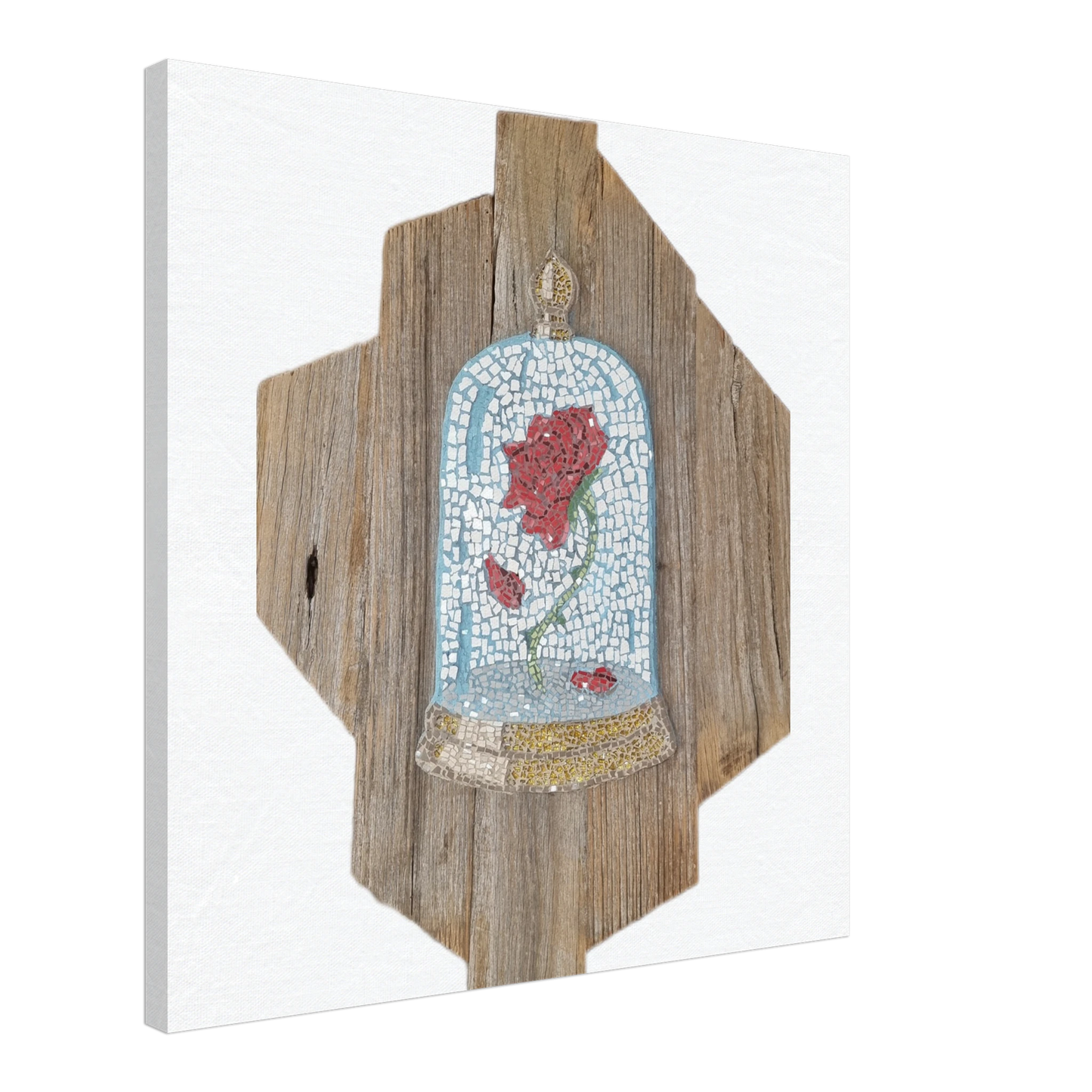 the cursed rose mosaic canvas 