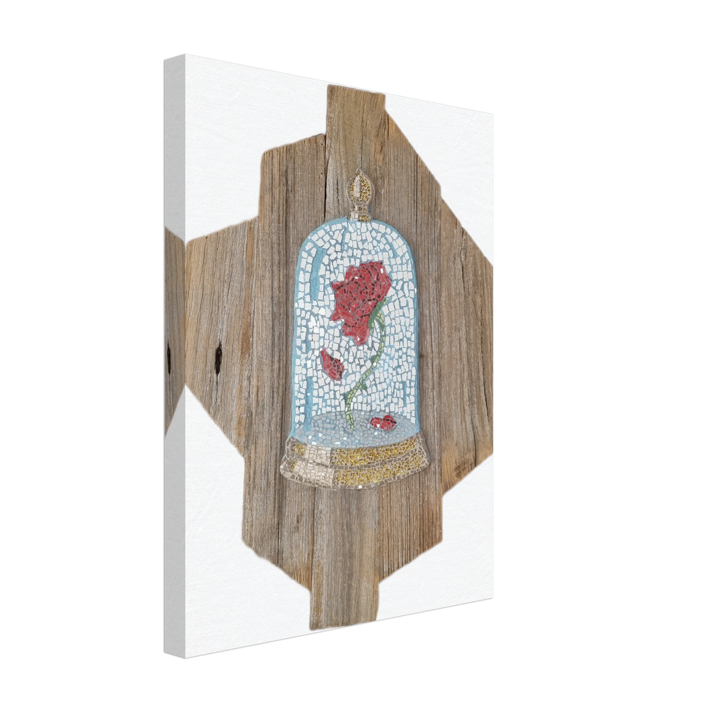 the cursed rose mosaic canvas 