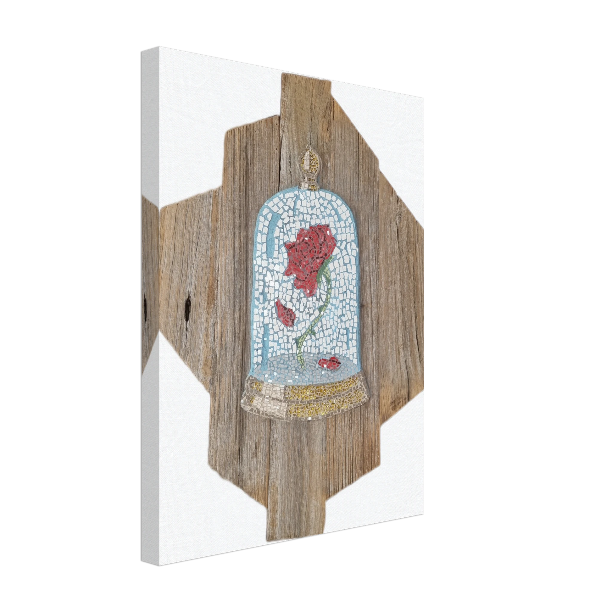 the cursed rose mosaic canvas 