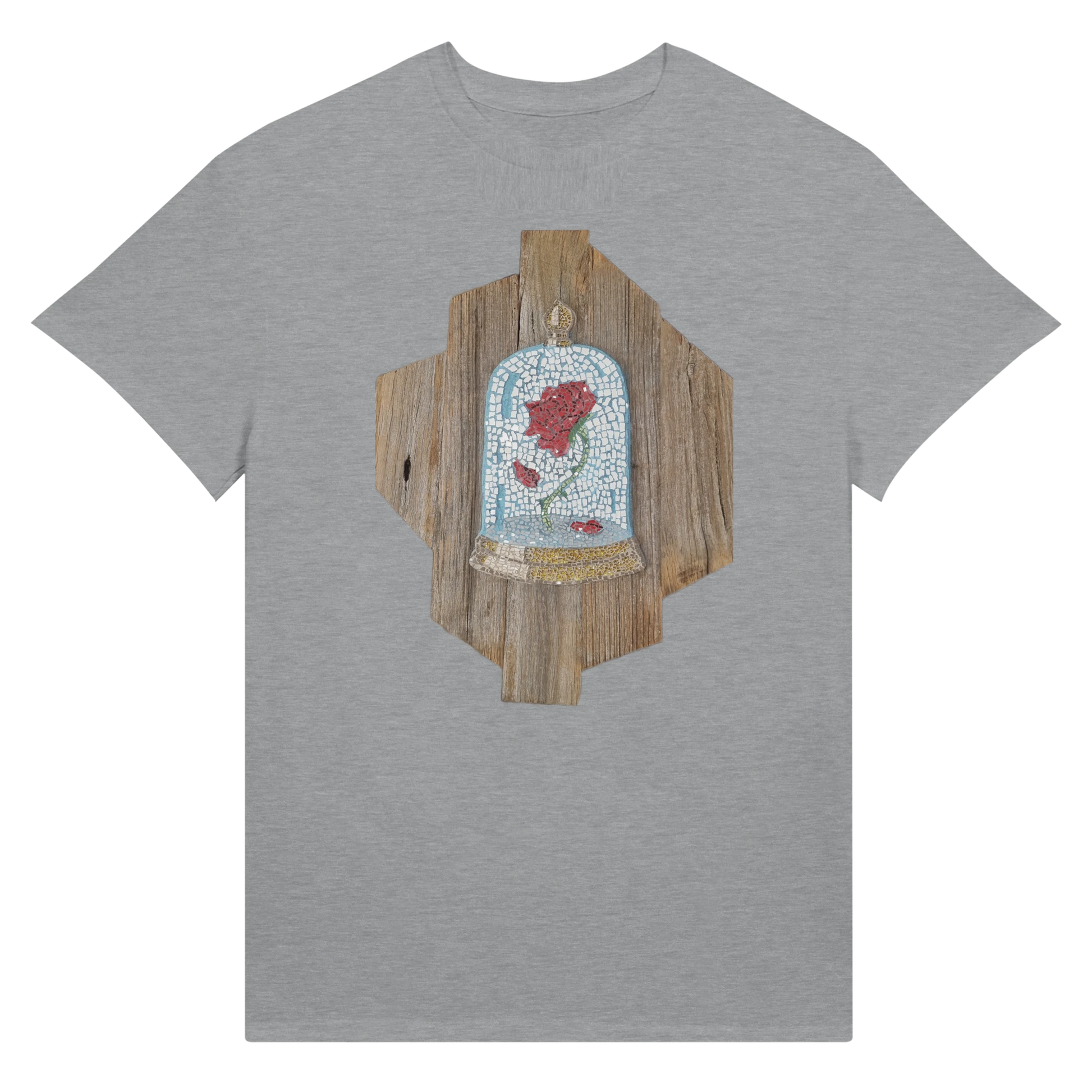 the cursed rose mosaic grey t-shirt
