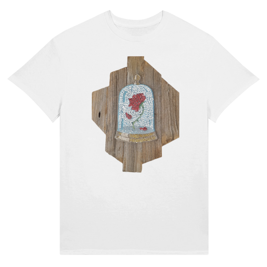 the cursed rose mosaic white t-shirt