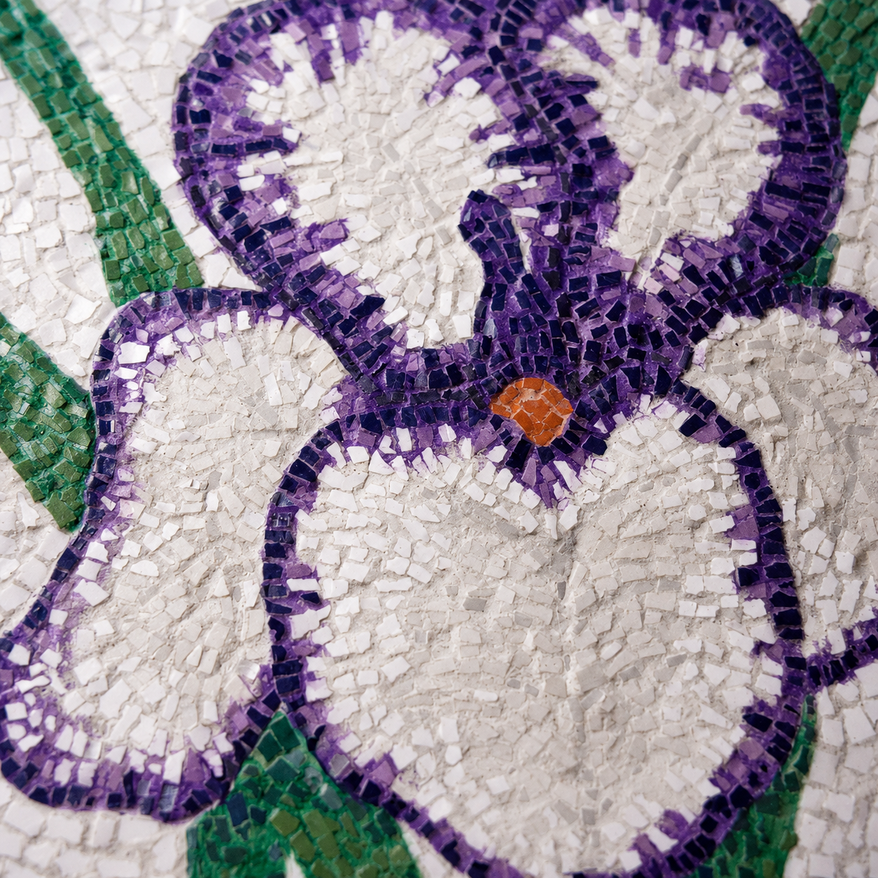 Violetta Large Iris Mosaic Original Artwork