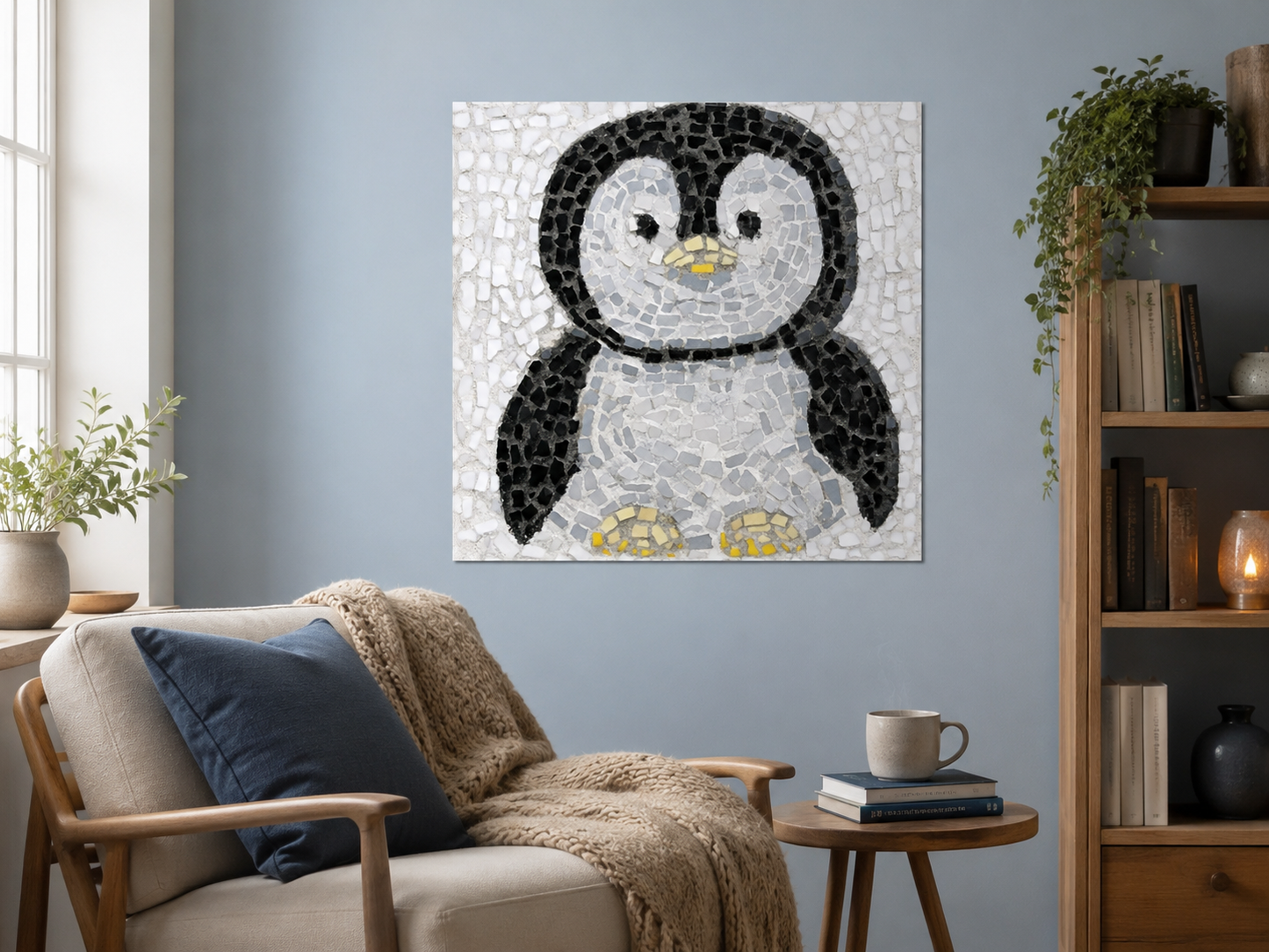 Emperor Pingu Fine Art Poster | Whimsical Penguin Wall Art