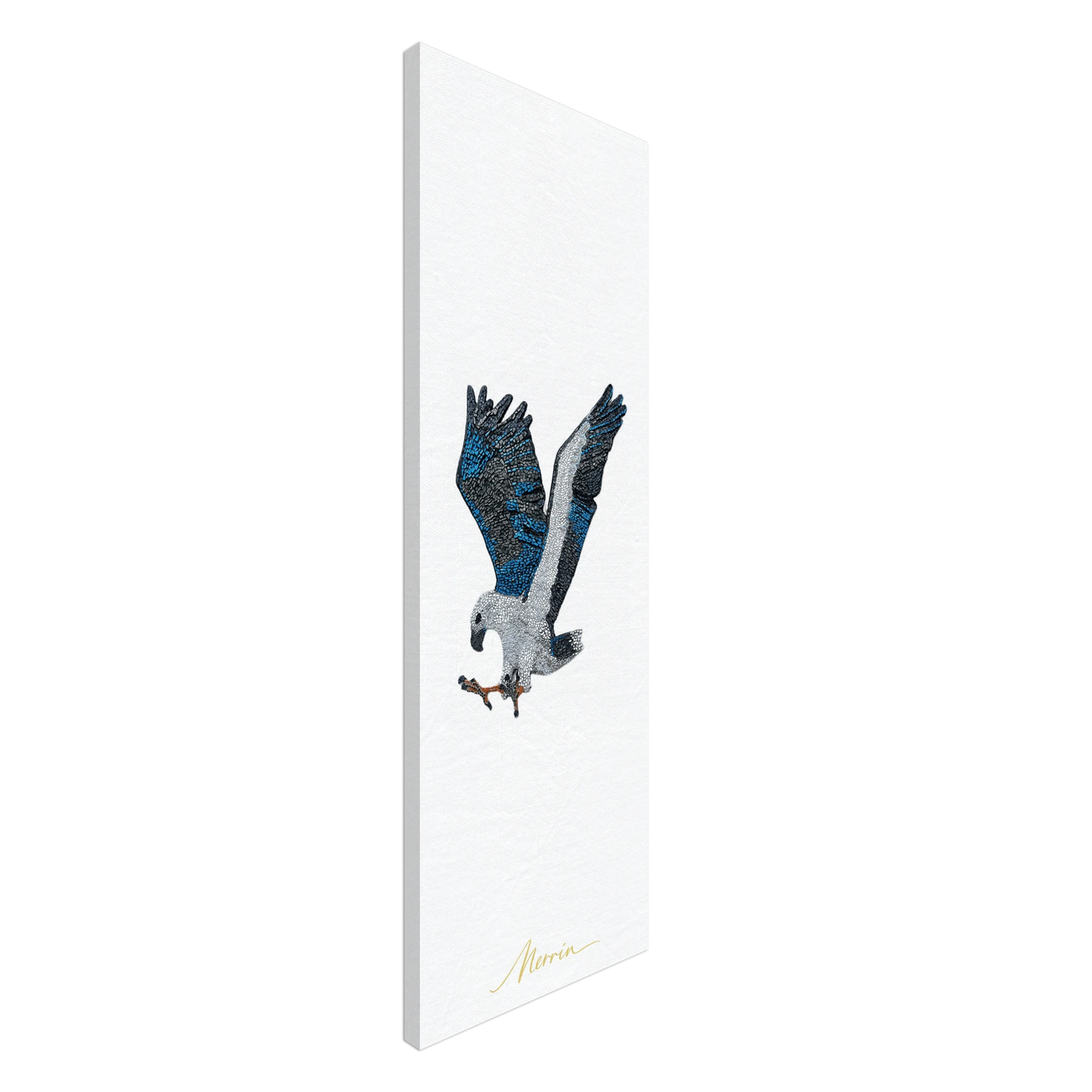 Willow the white-bellied sea eagle mosaic printed on canvas 