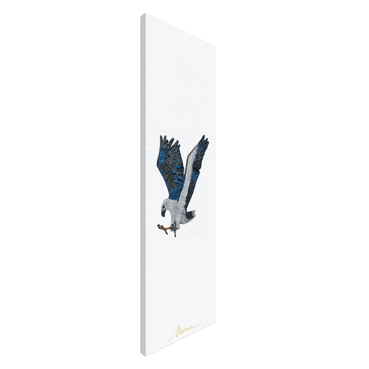 Willow the white-bellied sea eagle mosaic printed on canvas 