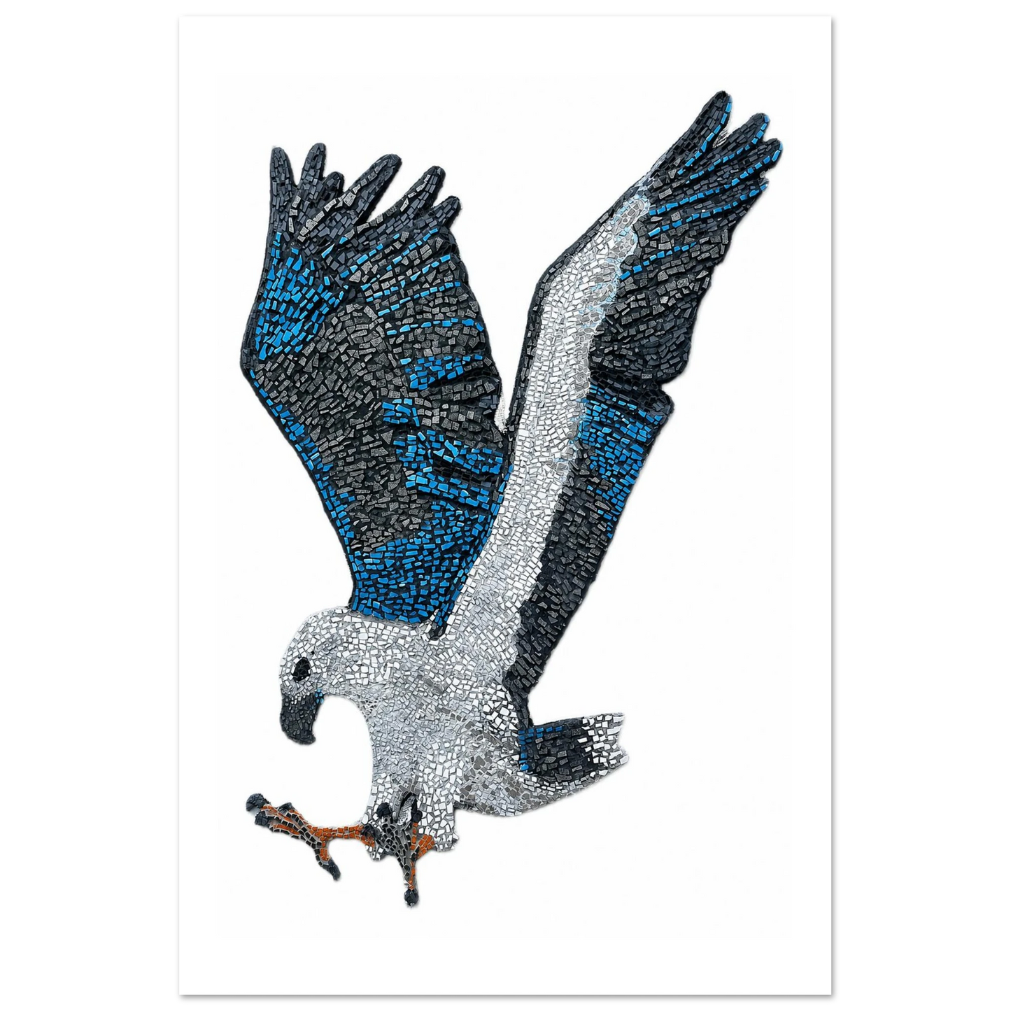 willow the white-bellied sea eagle mosaic printed on premium poster paper australiana art