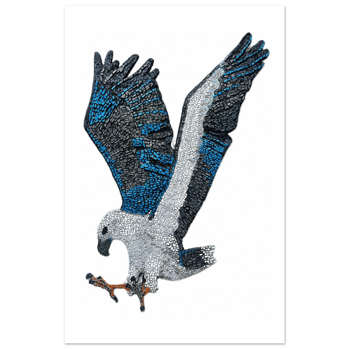 willow the white-bellied sea eagle mosaic printed on premium poster paper australiana art