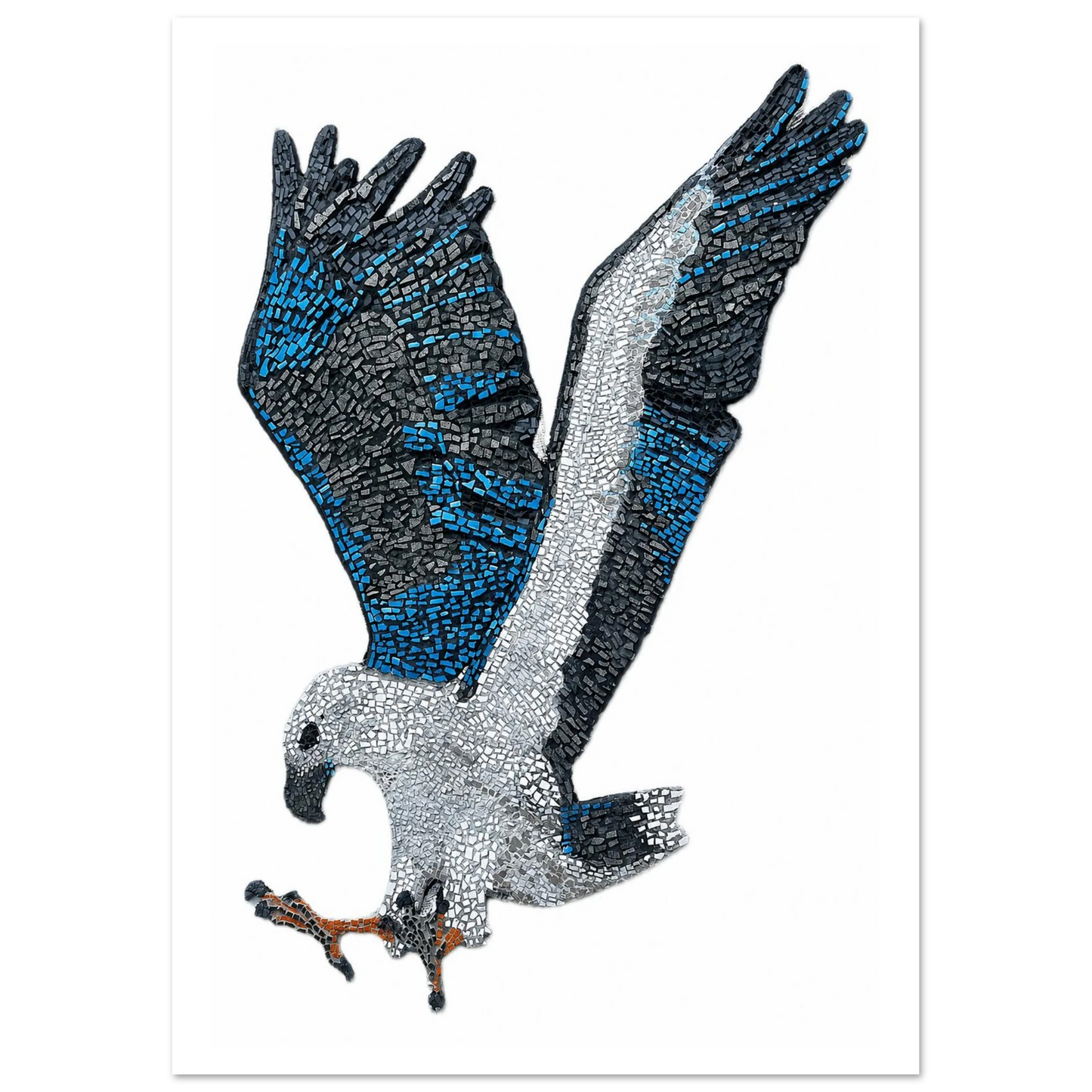 willow the white-bellied sea eagle mosaic printed on premium poster paper australiana art