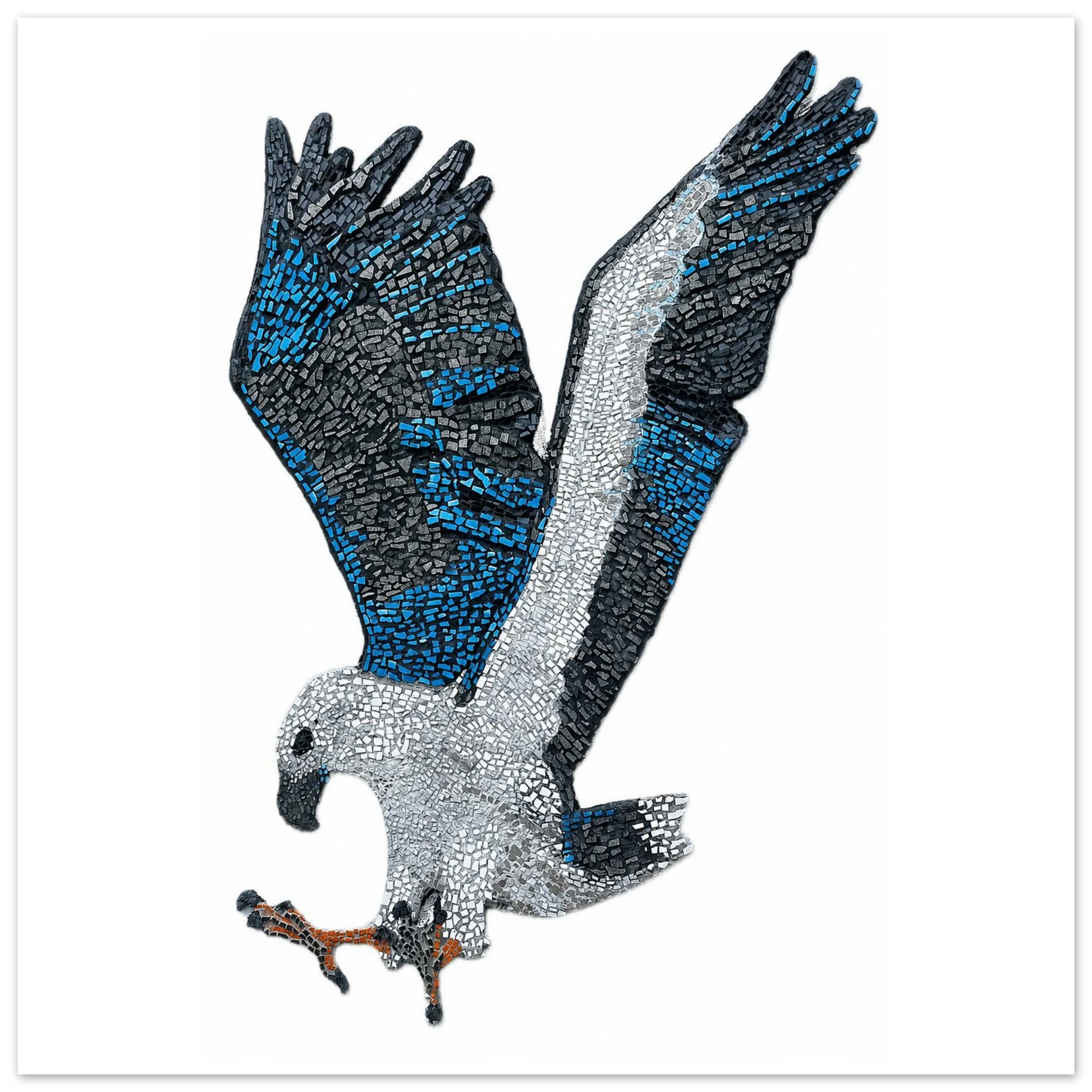 willow the white-bellied sea eagle mosaic printed on premium poster paper australiana art
