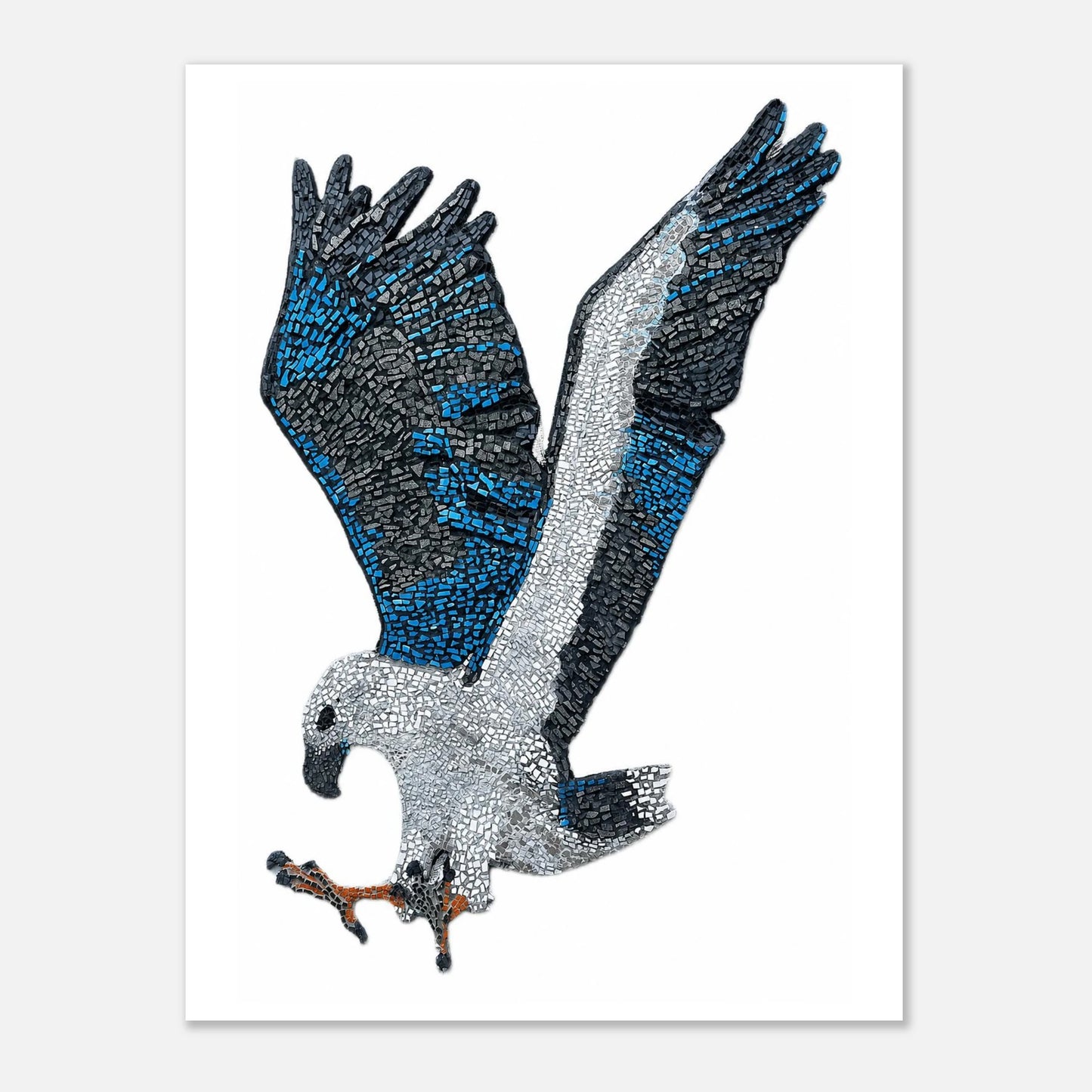 willow the white-bellied sea eagle mosaic printed on premium poster paper australiana art