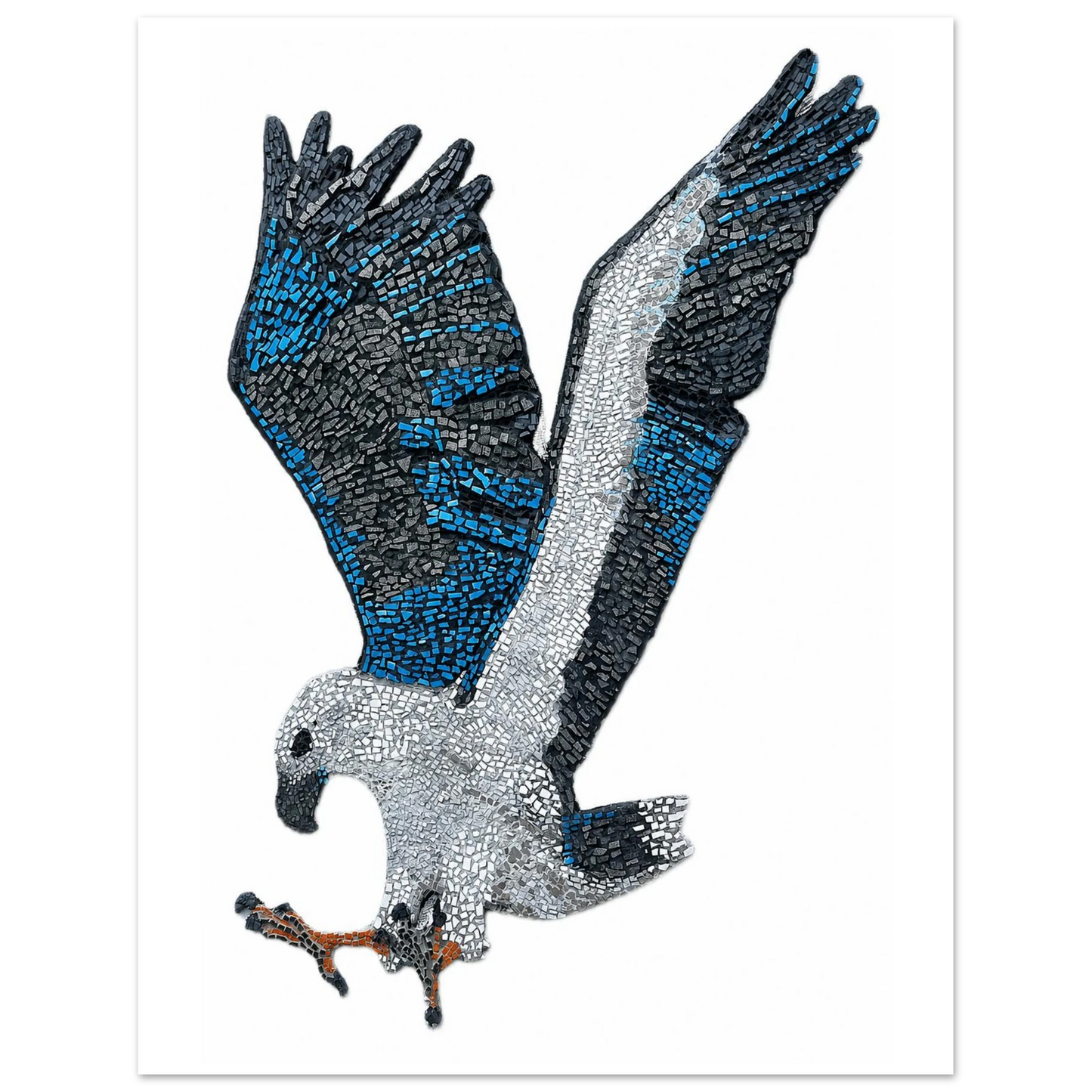 willow the white-bellied sea eagle mosaic printed on premium poster paper australiana art