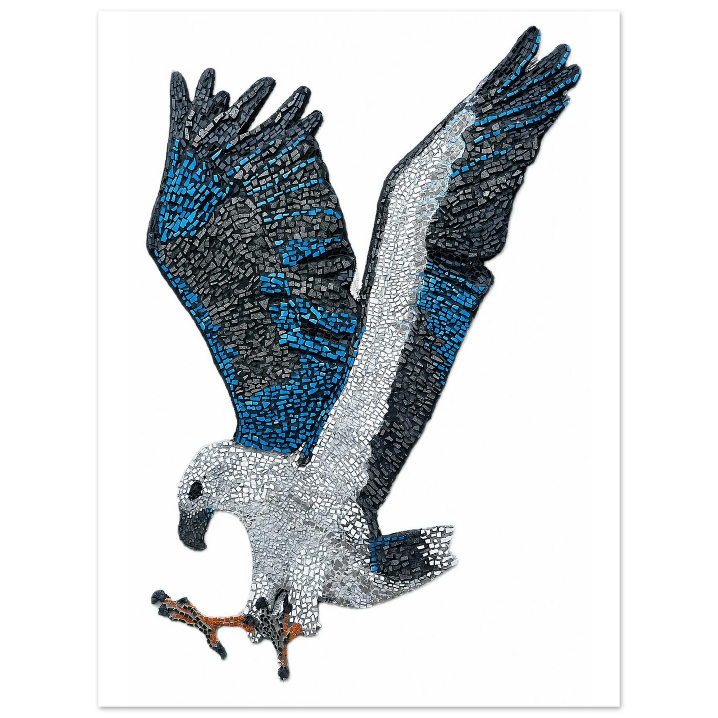 willow the white-bellied sea eagle mosaic printed on premium poster paper australiana art