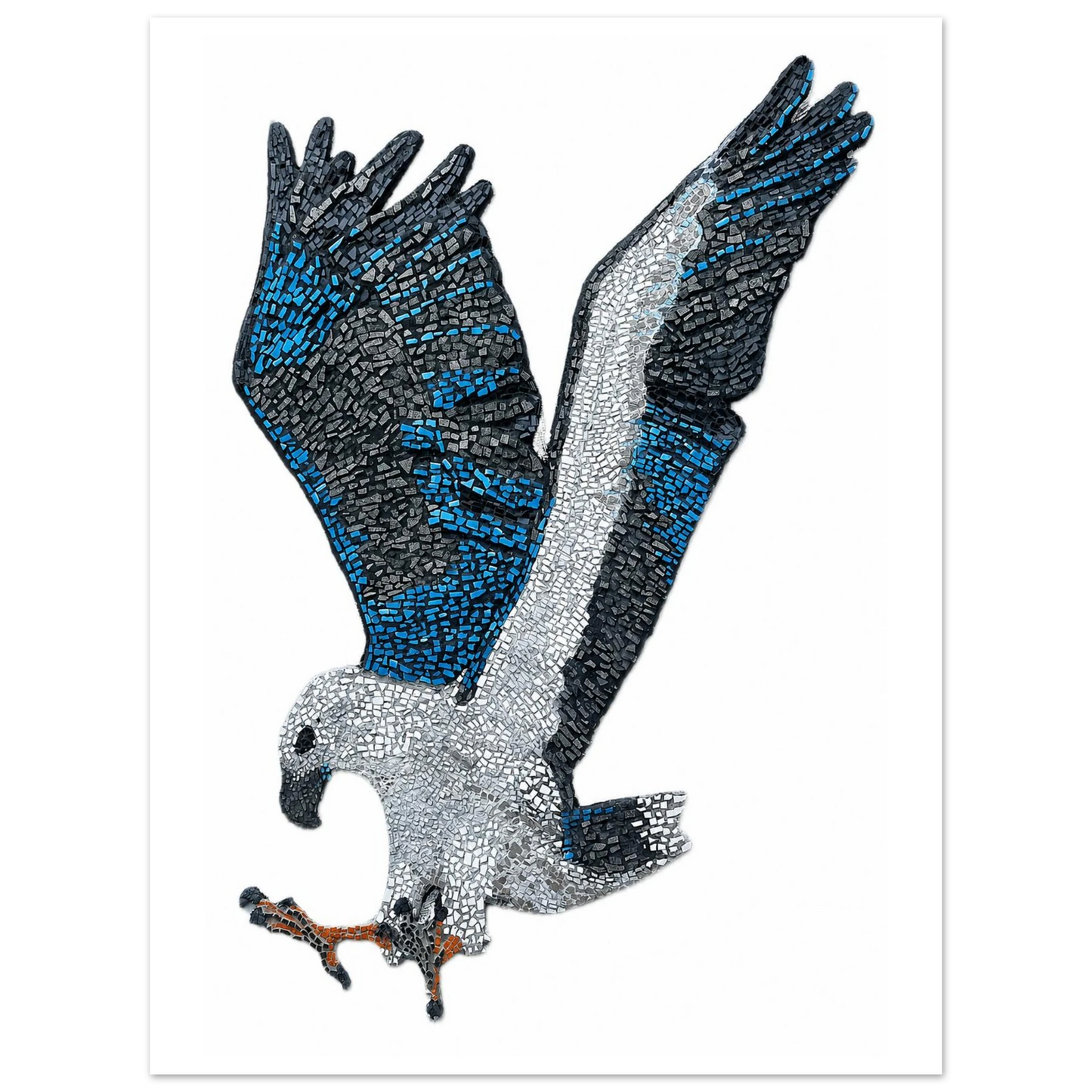 willow the white-bellied sea eagle mosaic printed on premium poster paper australiana art
