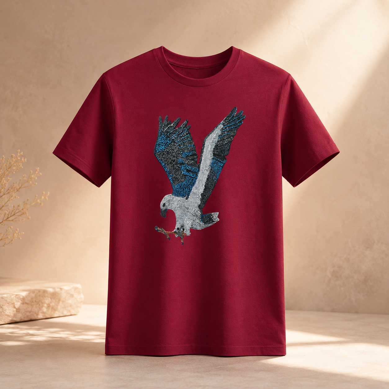Ultra Cotton Unisex Crewneck T-shirt | "Willow" the White-bellied Sea Eagle Mosaic
