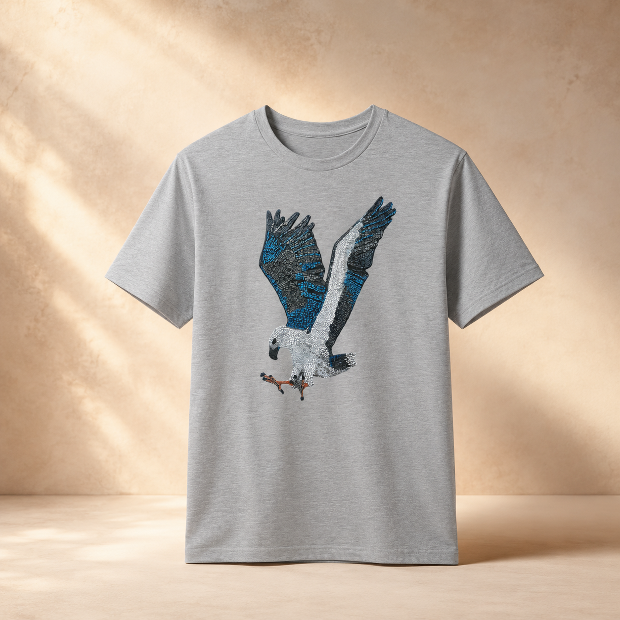 Ultra Cotton Unisex Crewneck T-shirt | "Willow" the White-bellied Sea Eagle Mosaic