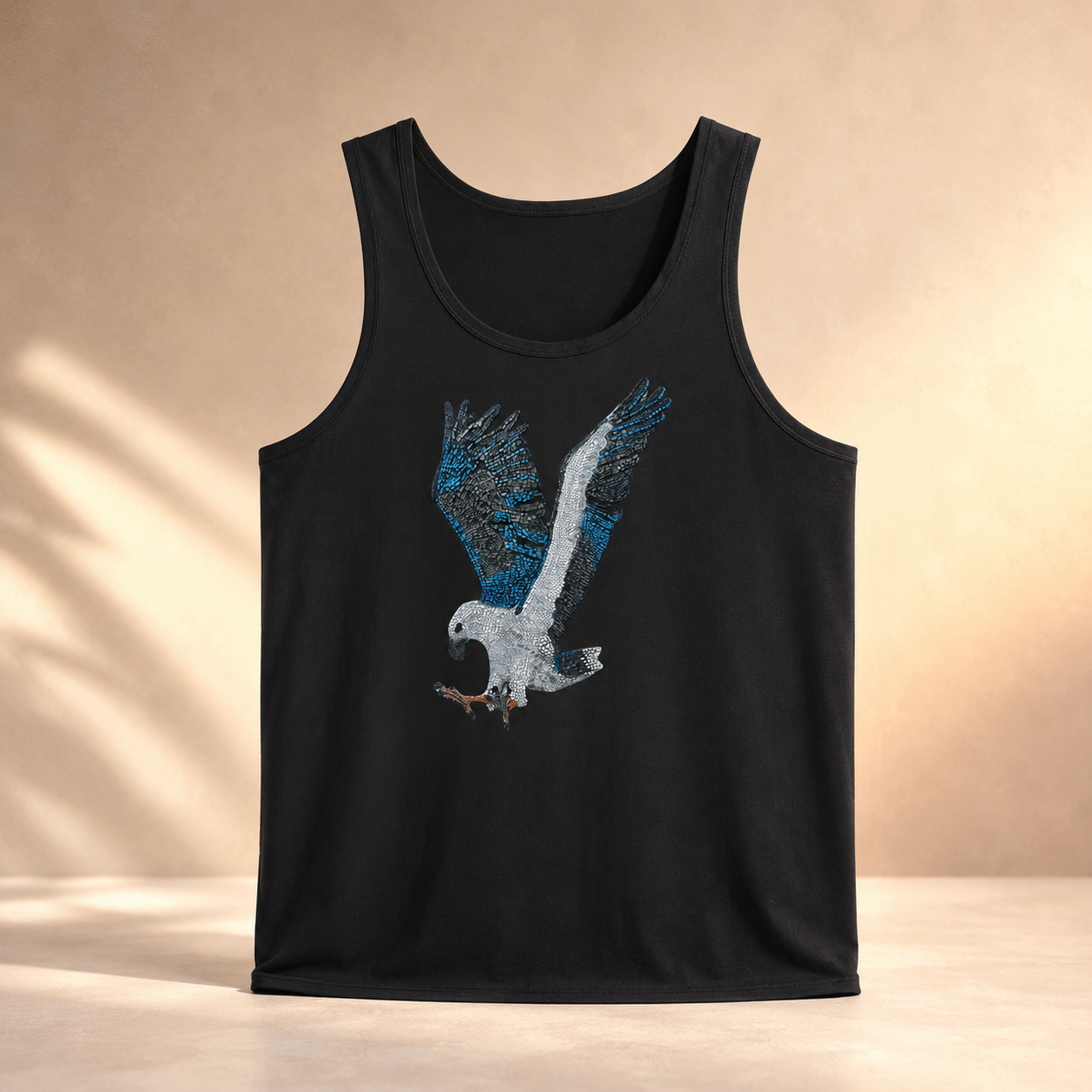 Premium Unisex Tank Top | "Willow" the White-bellied Sea Eagle Mosaic