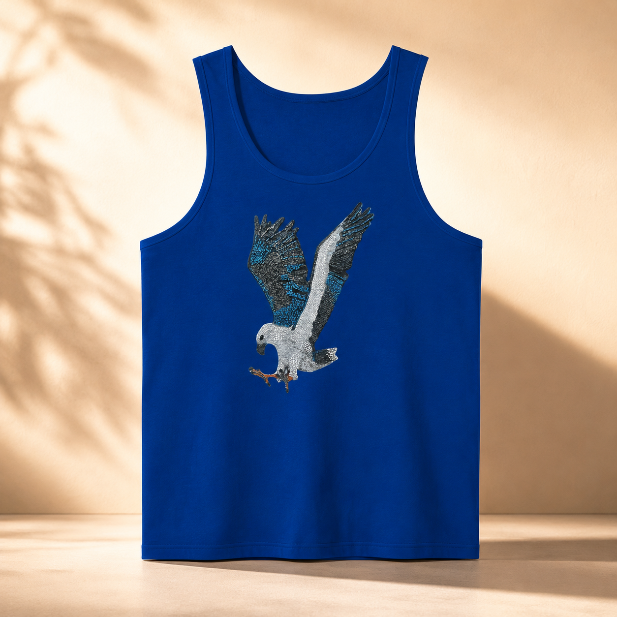 Premium Unisex Tank Top | "Willow" the White-bellied Sea Eagle Mosaic