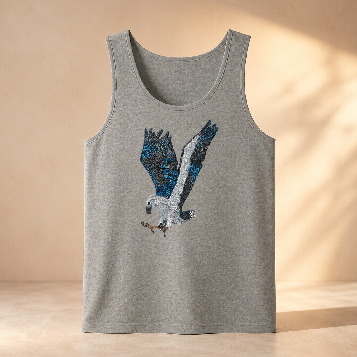 Premium Unisex Tank Top | "Willow" the White-bellied Sea Eagle Mosaic