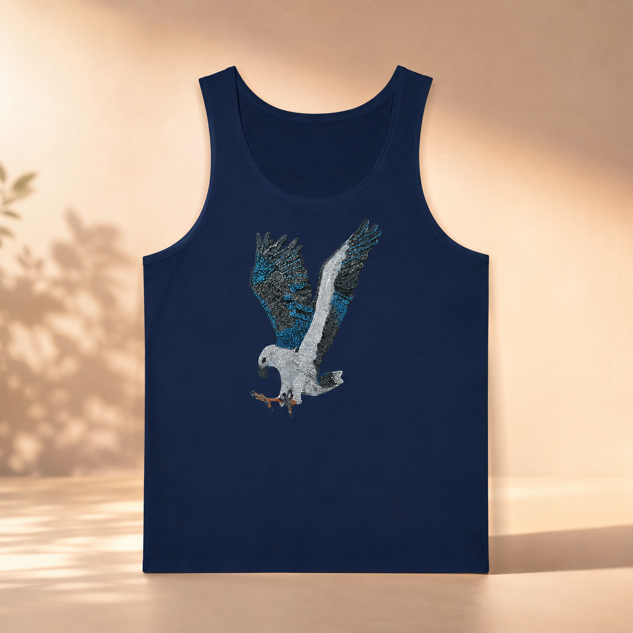 Premium Unisex Tank Top | "Willow" the White-bellied Sea Eagle Mosaic