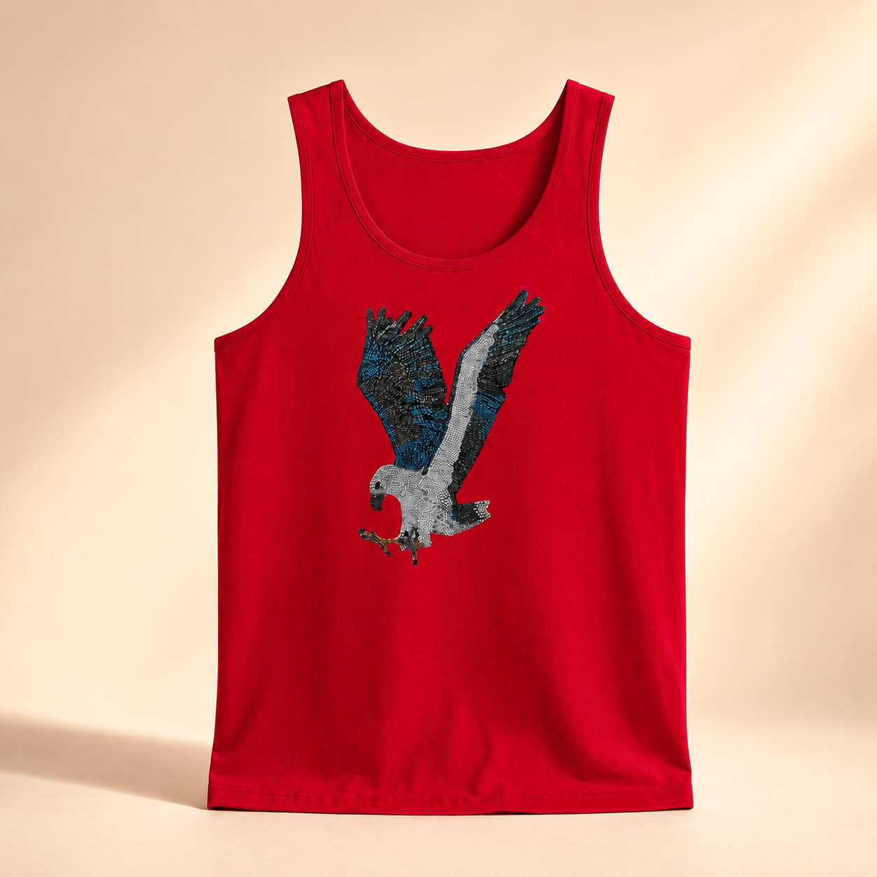 Premium Unisex Tank Top | "Willow" the White-bellied Sea Eagle Mosaic