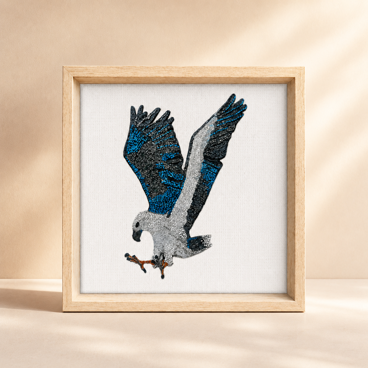 Framed Canvas | "Willow" the White-bellied Sea Eagle Mosaic
