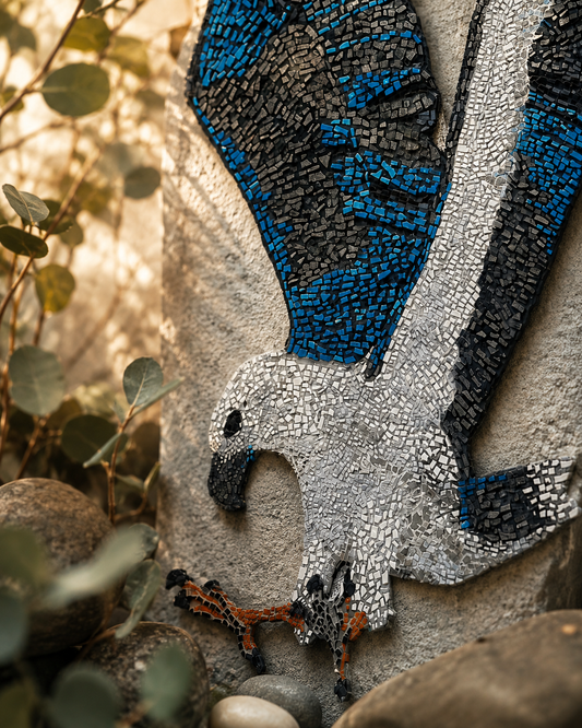Willow White-Bellied Sea Eagle Mosaic Design | Deluxe Mosaic Art Kit with Recycled Timber Shadow Box | 🛠 Level 3 Masterclass Course