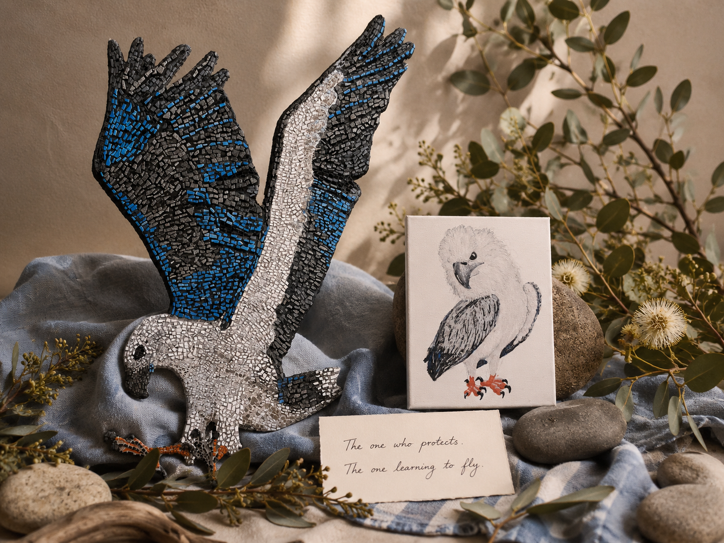 Past Mosaic Mail Club | May 2026 | Willow the White-bellied Sea Eagle Mosaic